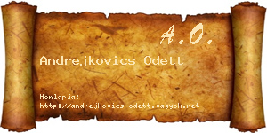 Andrejkovics Odett névjegykártya